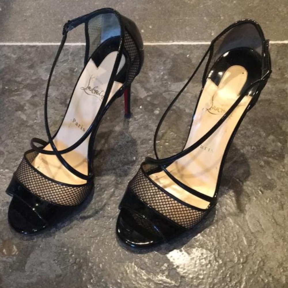 Christian Louboutin Black Slikova 100mm heels